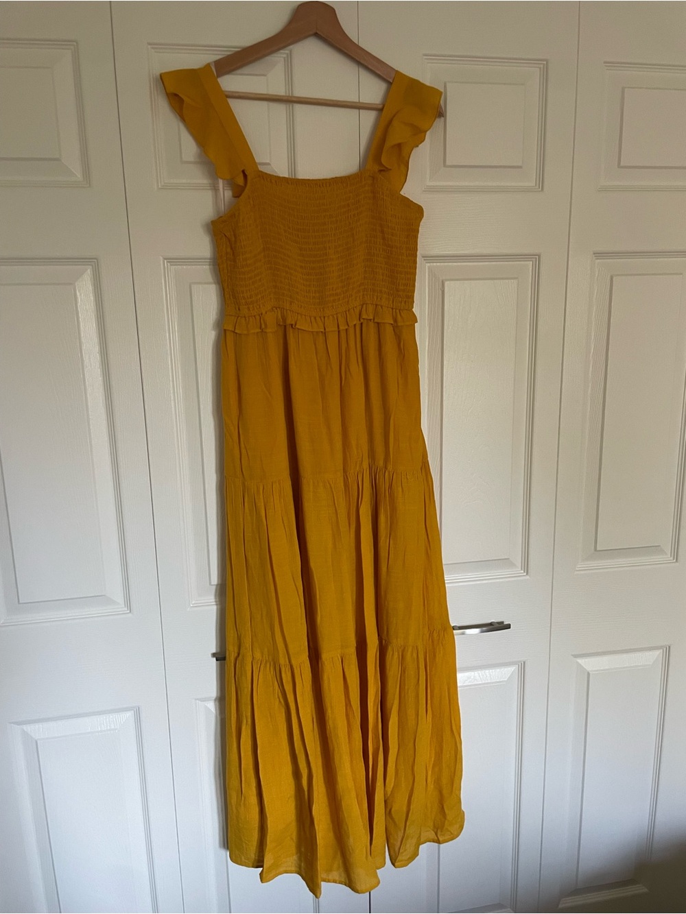 Nanette Lepore Mustard Yellow Smocked Top